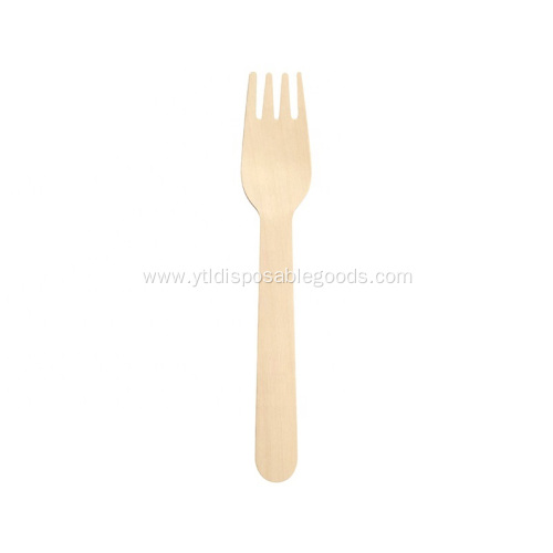 Birch wooden disposable cutlery fork